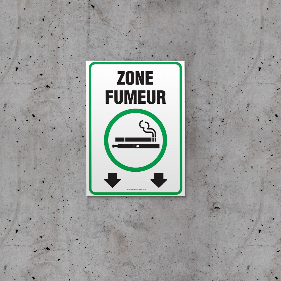 Affiche - Zone Fumeur
