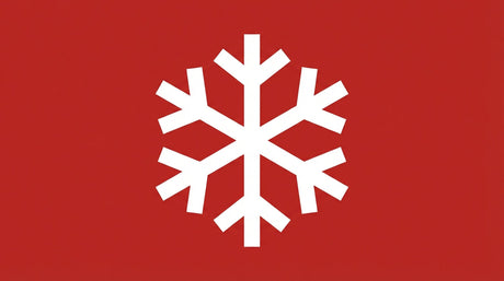 Pictogramme d'avertissement de chute de neige sur fond rouge foncé