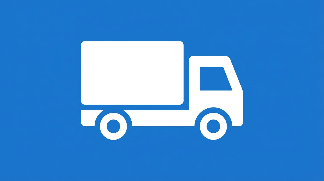 Pictogramme d'un camion de livraison représentant la circulation de véhicules en entreprise