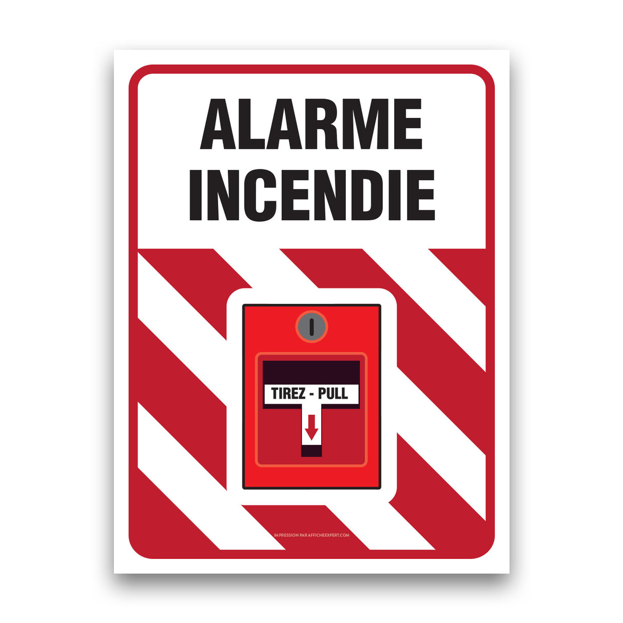 Alarme d'incendie avec rayures