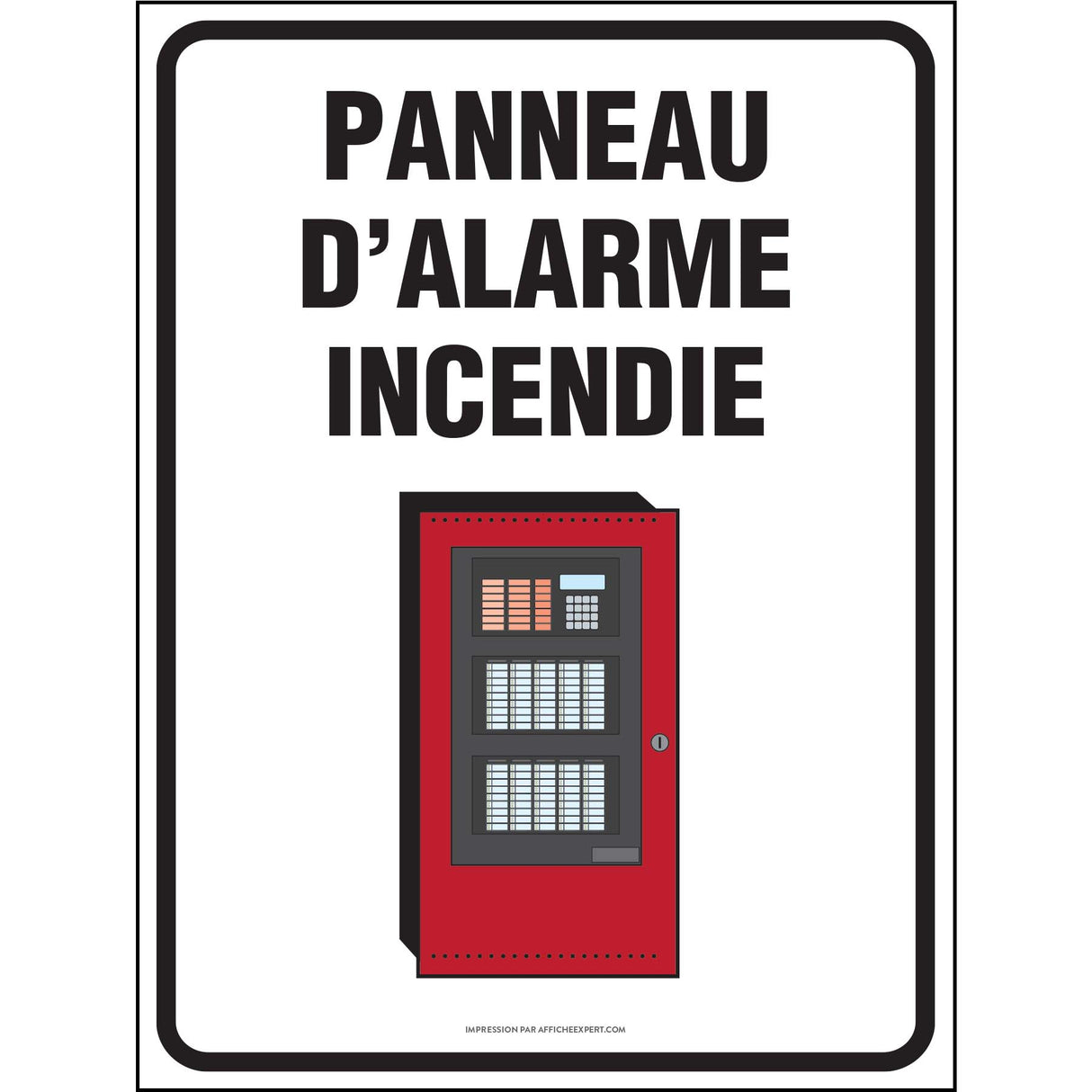 Panneau d'alarme d'incendie