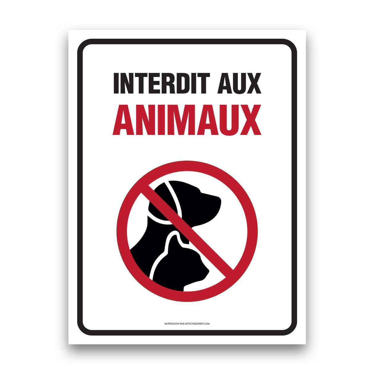 Interdit aux animaux