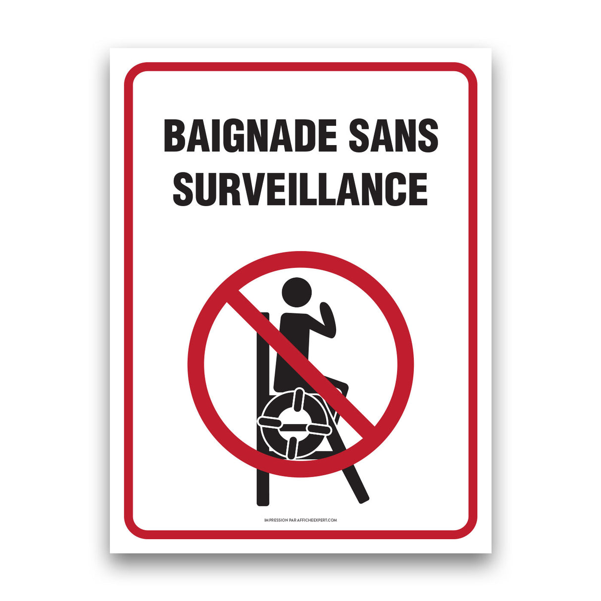 Baignade sans surveillance