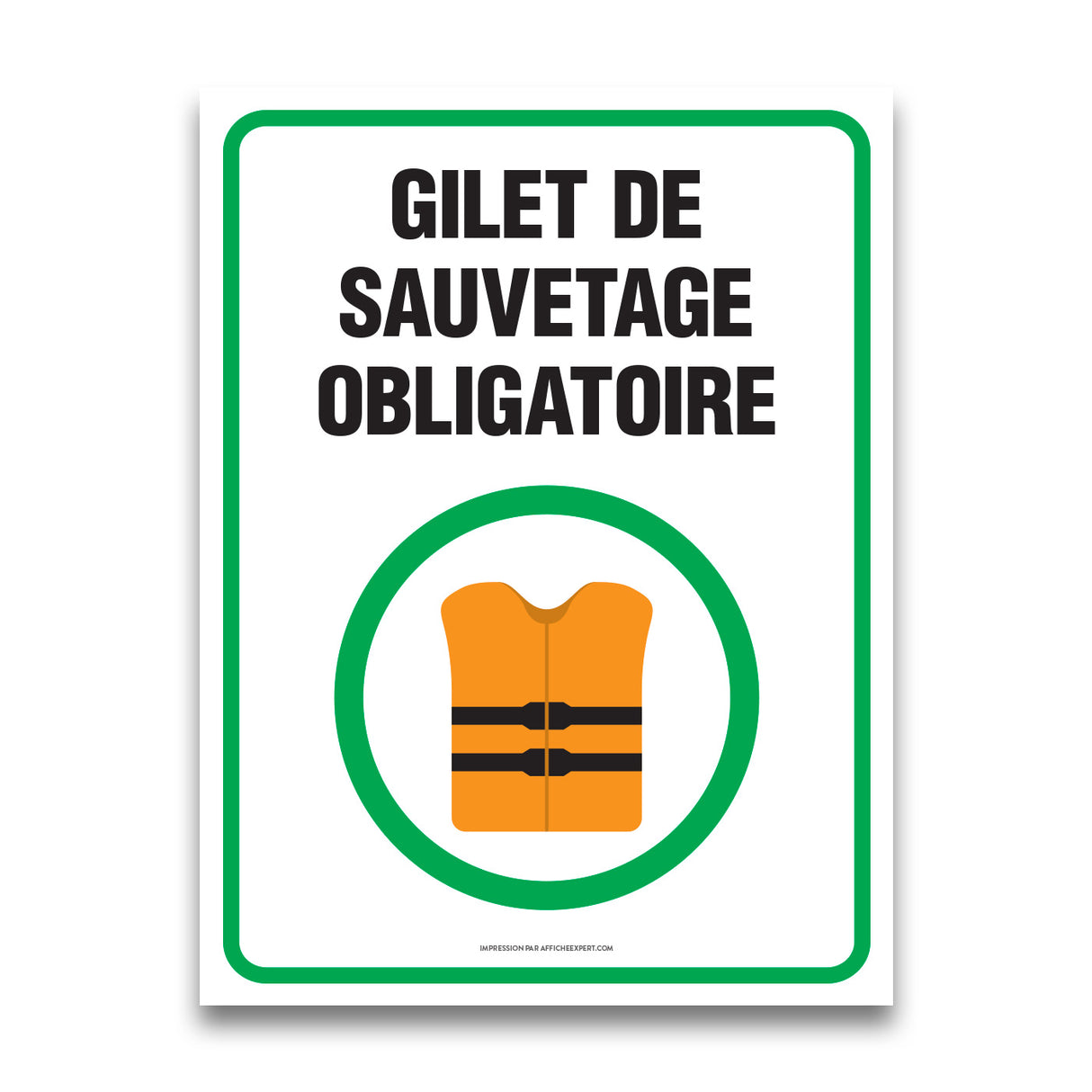 Gilet de sauvetage obligatoire