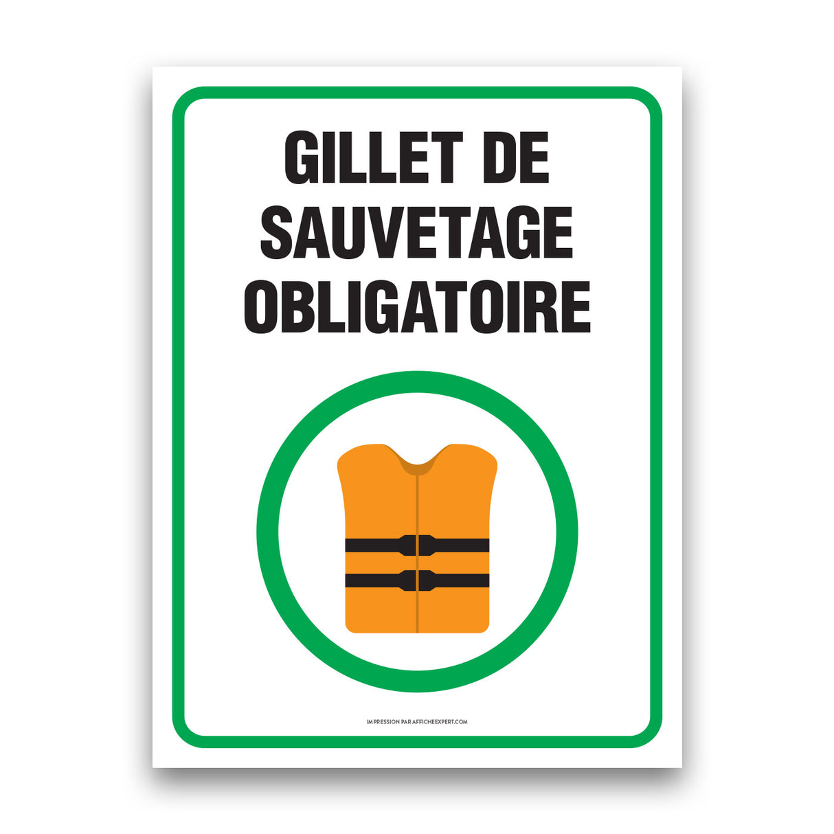 Gillet de sauvetage obligatoire