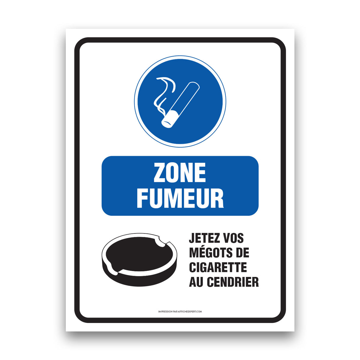 Zone fumeur - Cendrier