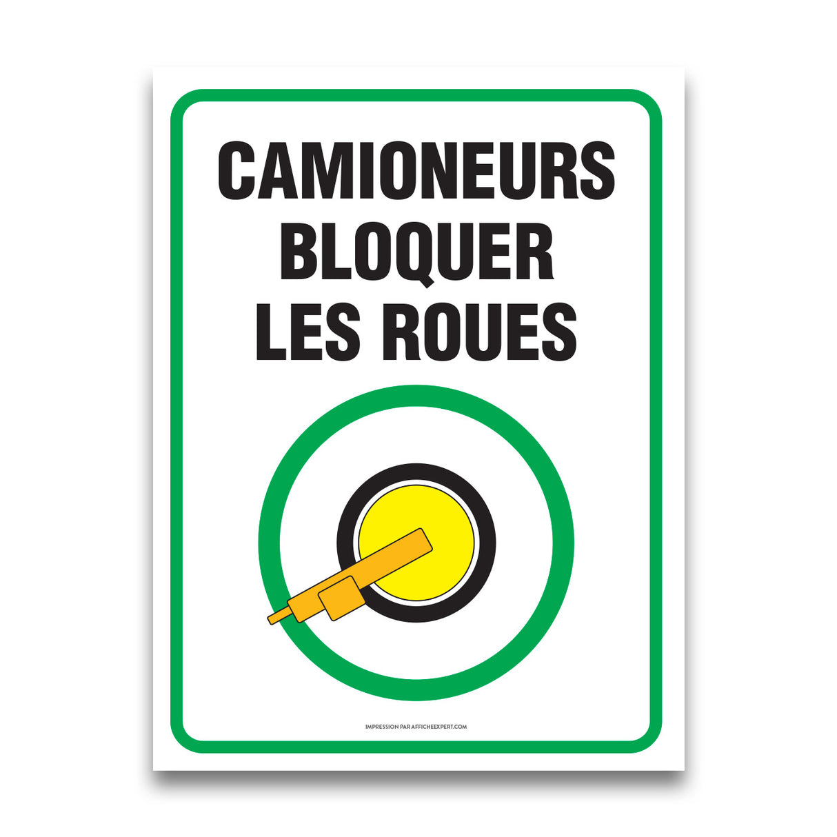Camionneur bloquer les roues