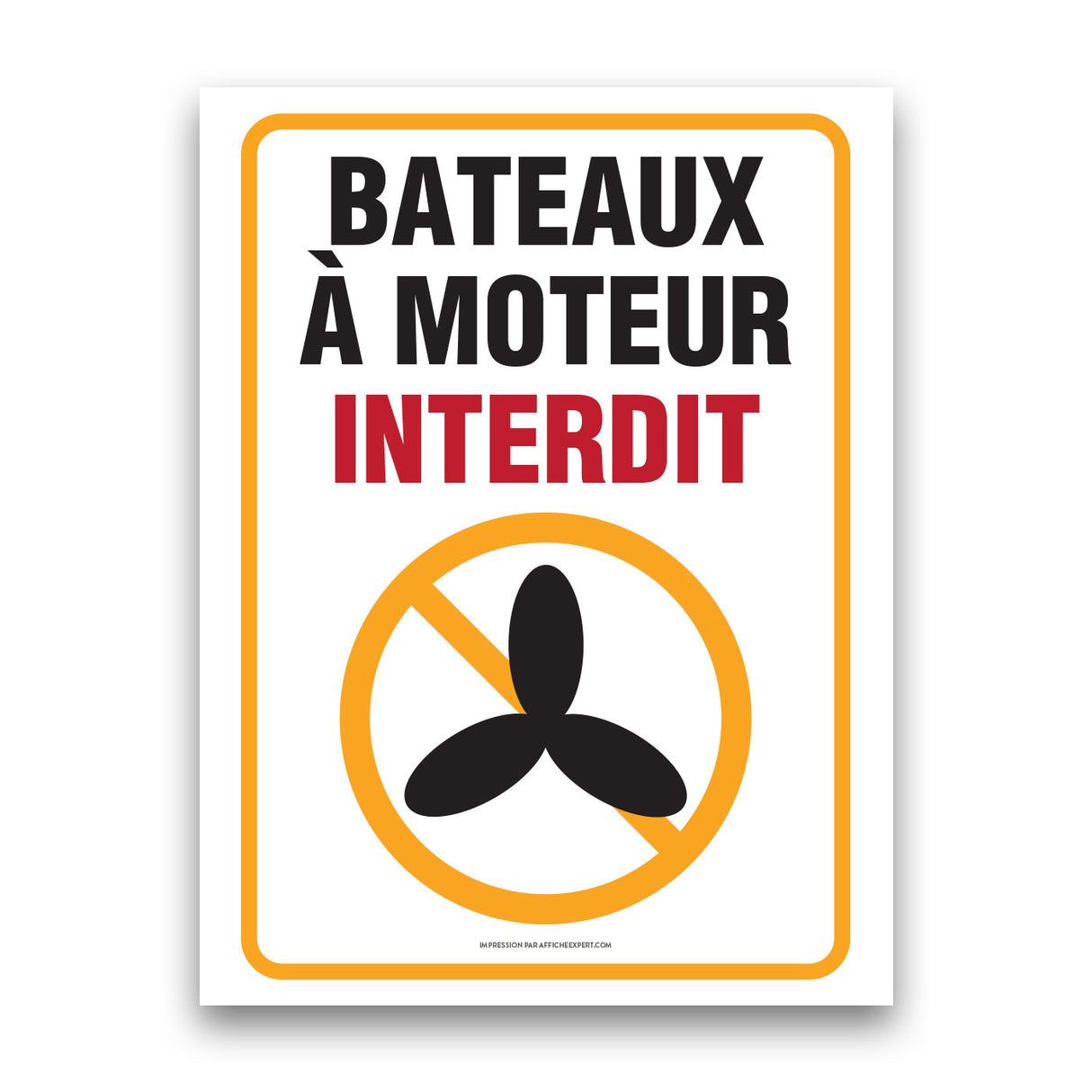 Bateaux à moteur interdit