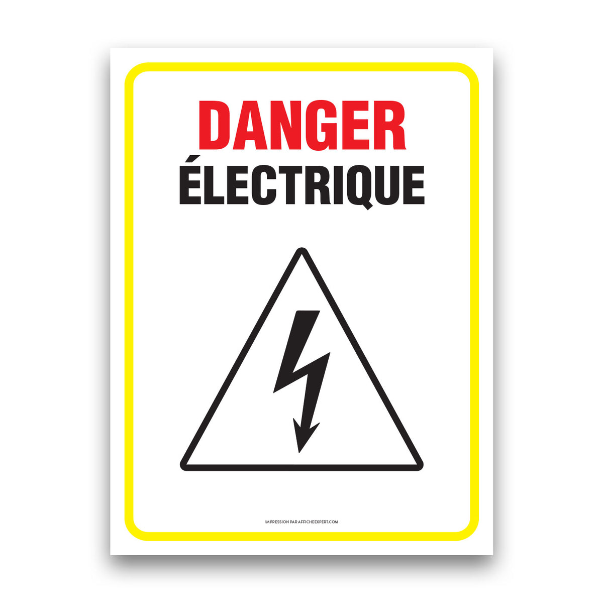 Affiche - Danger électrique – Affiche Expert