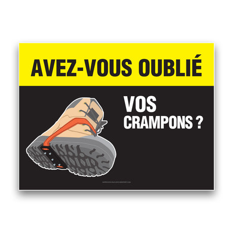 Avez-vous oublié vos crampons ?