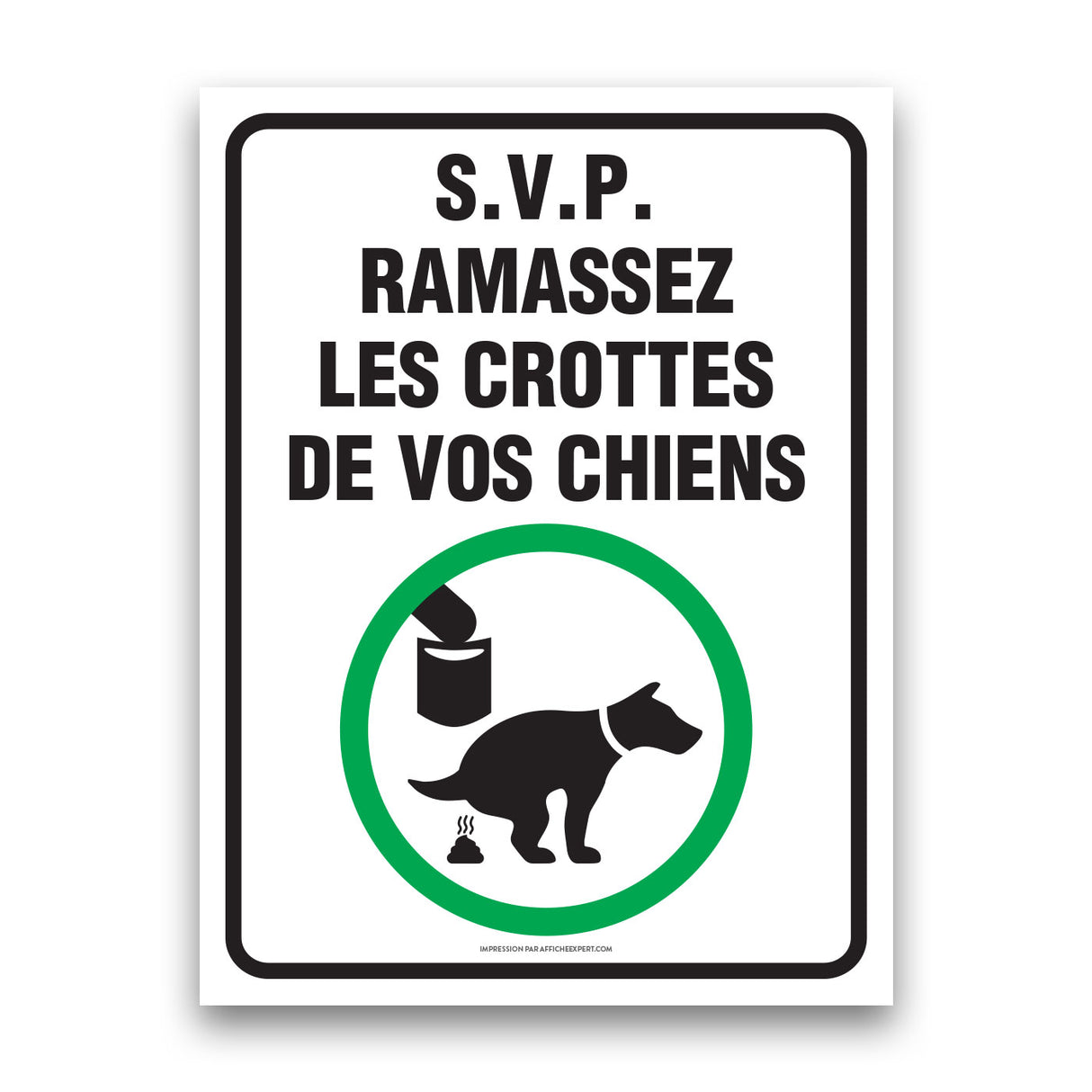 Ramassez les crottes de vos chiens