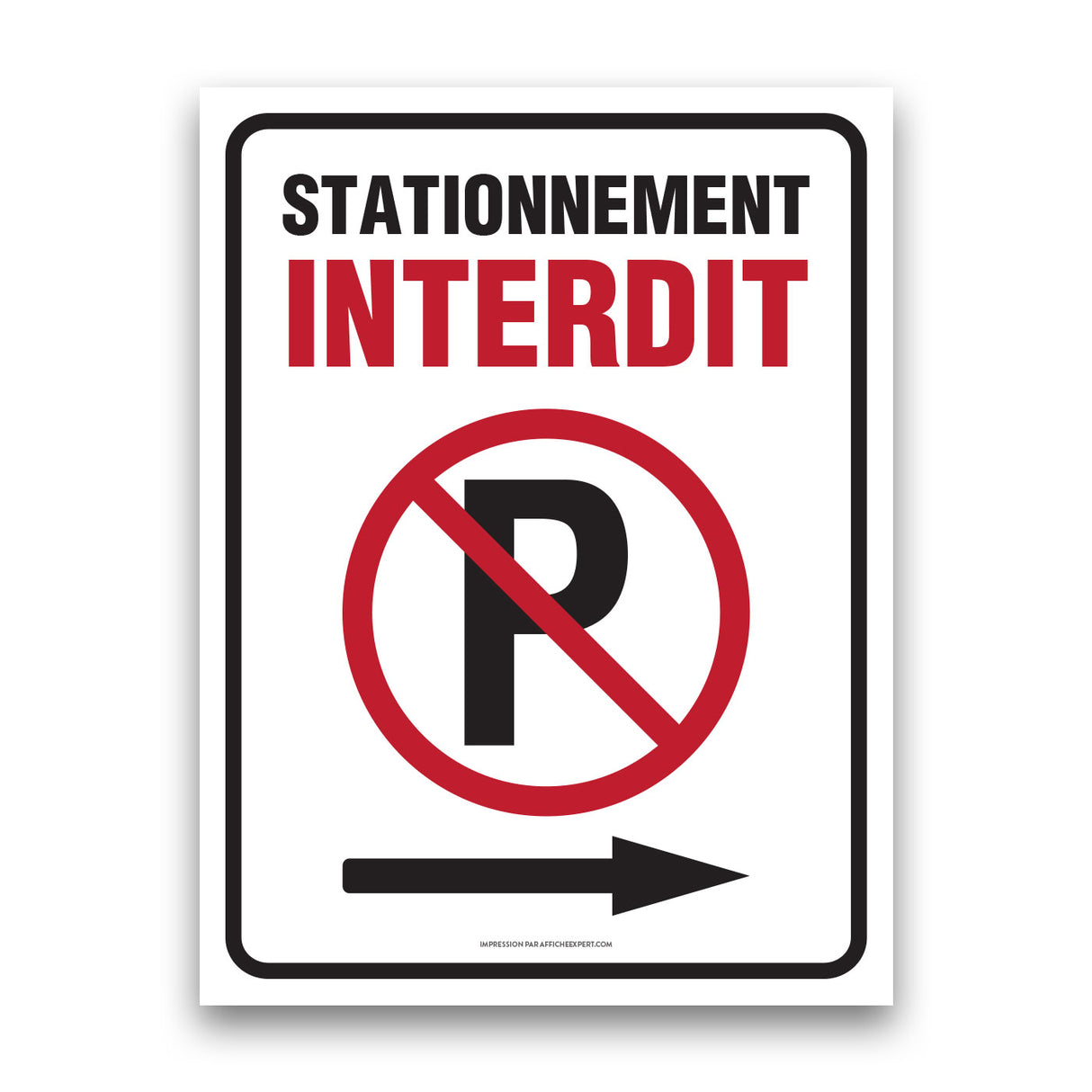 Stationnement interdit (Flèche droite)