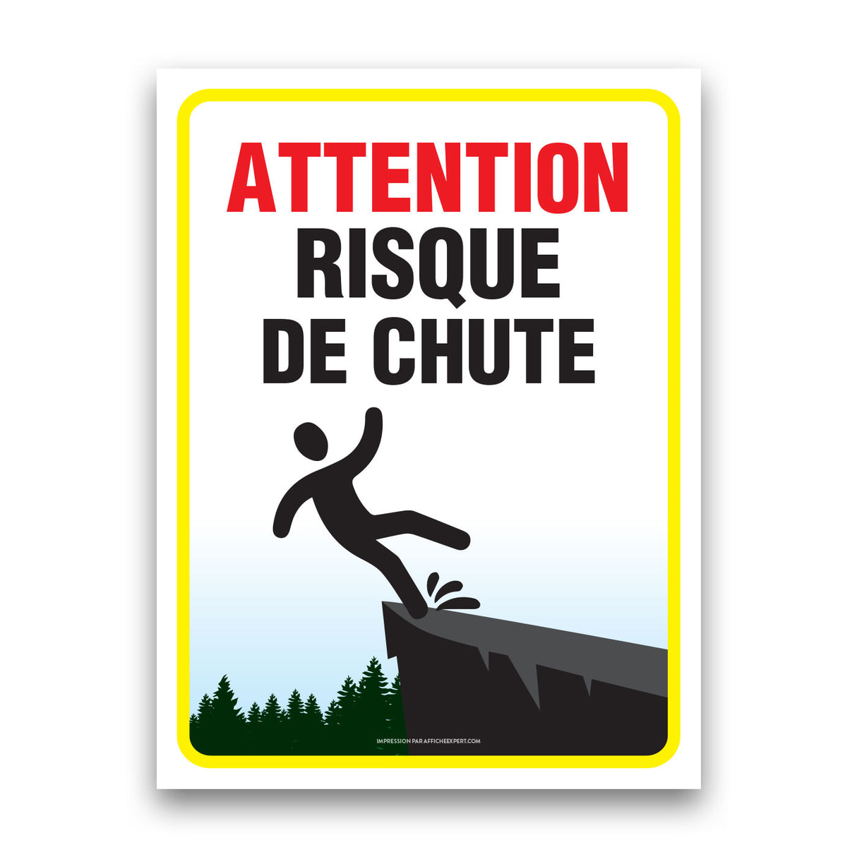 Attention risque de chute (Randonnée)