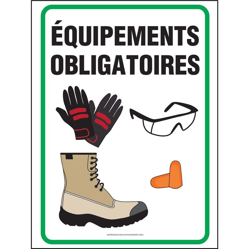 Protection auditive, bottes, gants et lunettes obligatoires