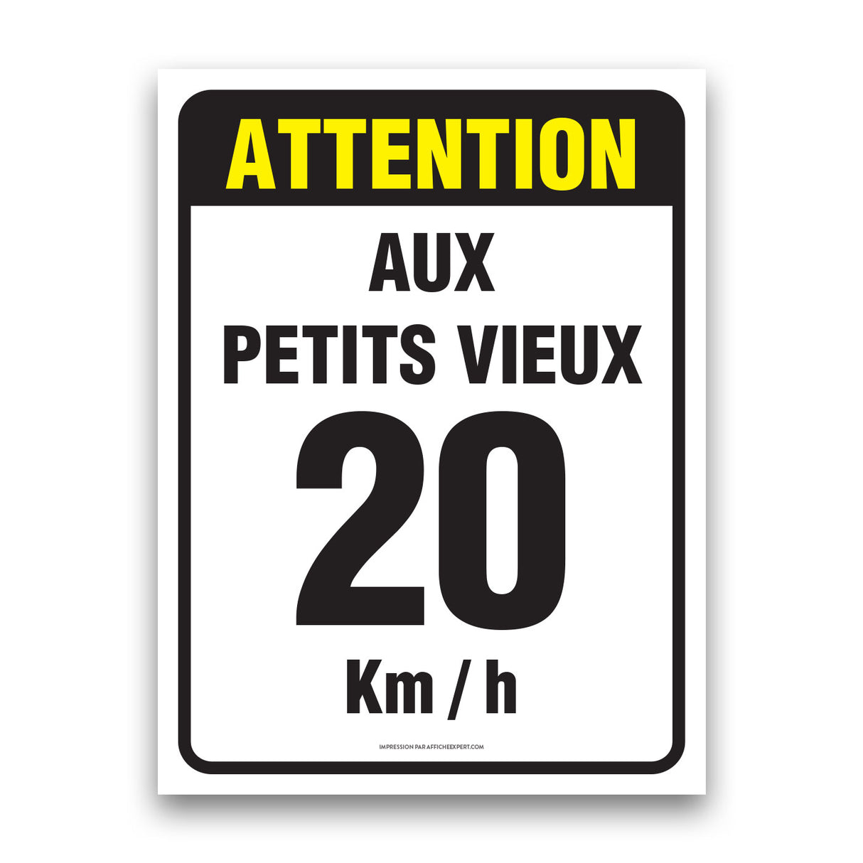 Attention aux petits vieux - 20 km/h