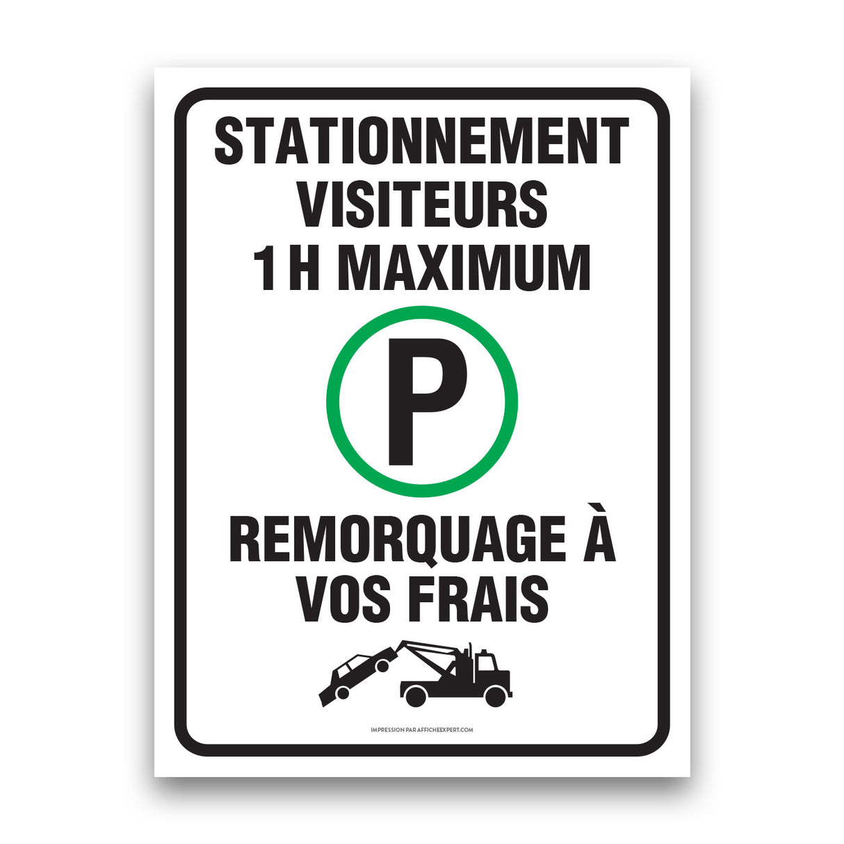 Stationnement réservé - Visiteurs - 1h maximum