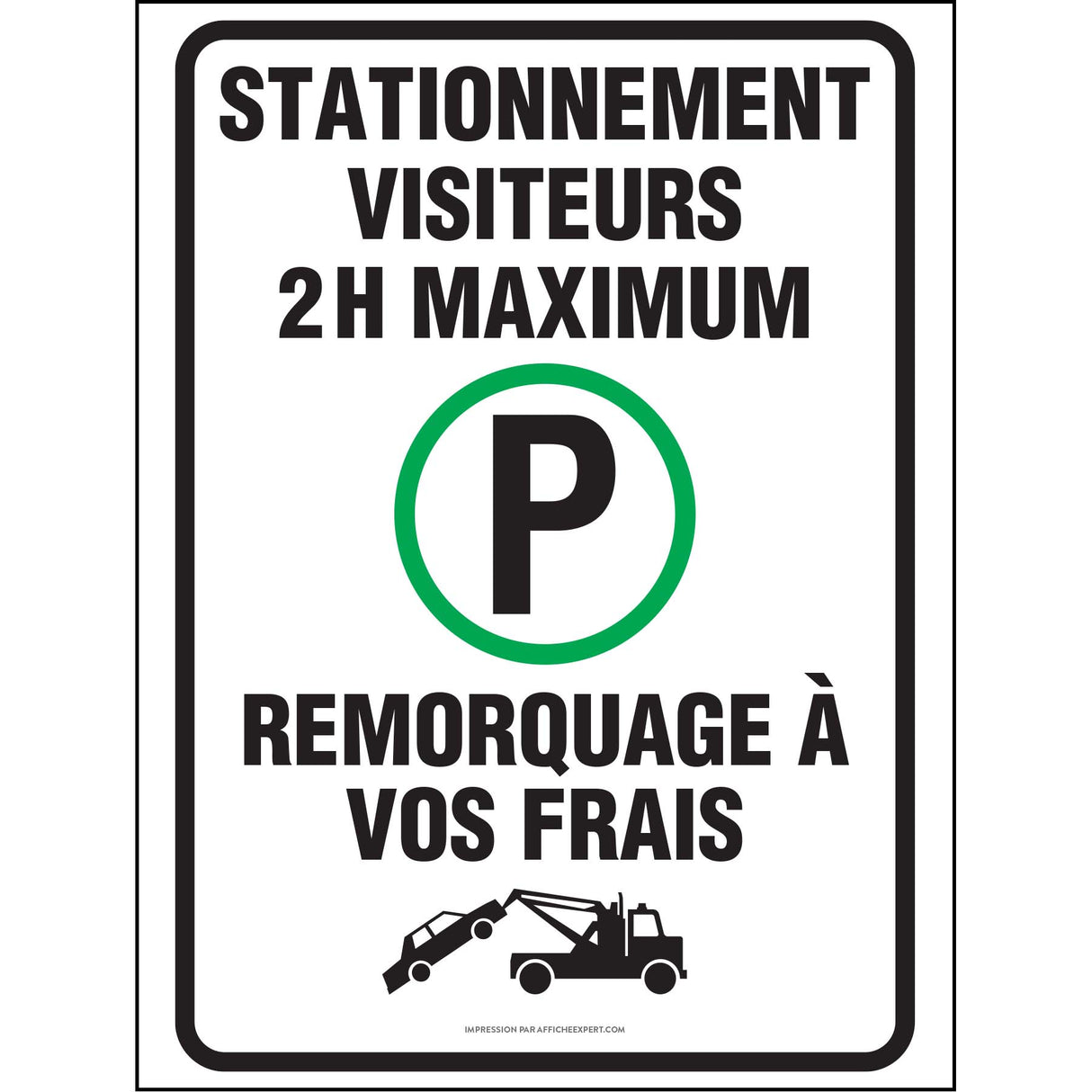 Stationnement réservé - Visiteurs - 2h maximum