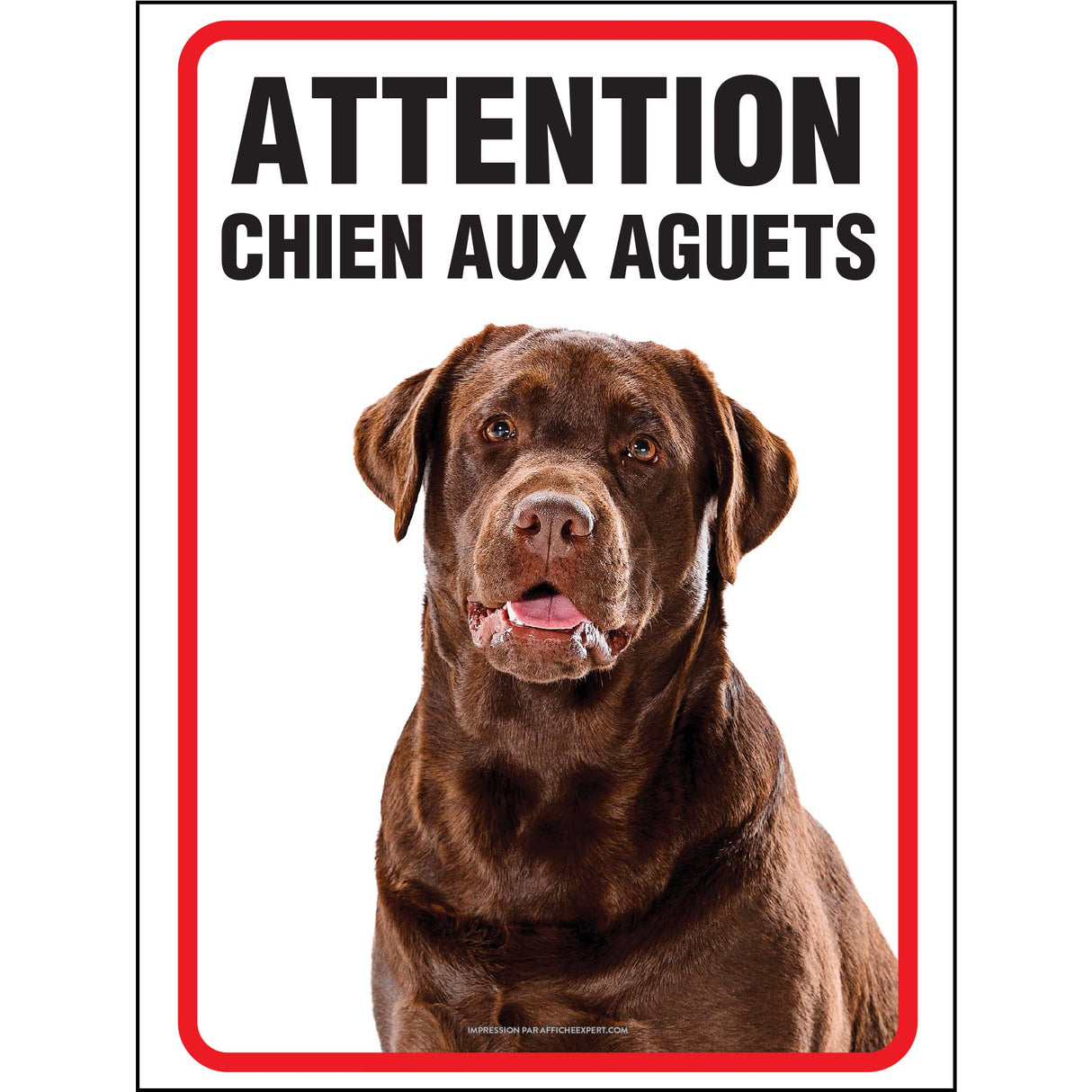 Sign - "Attention - Chien aux aguets"