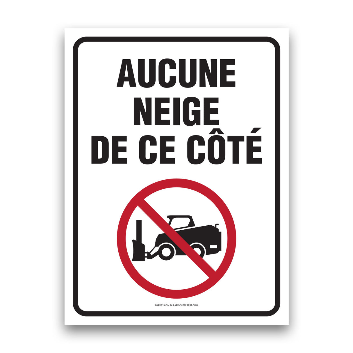 Aucune neige de ce côté (déneigeur)