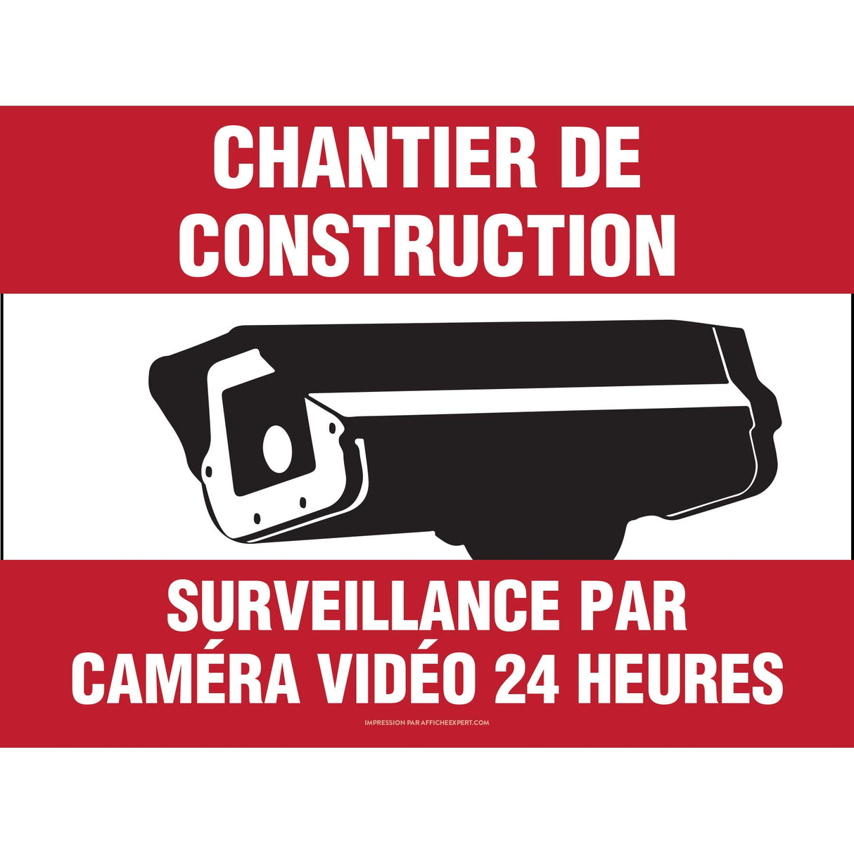 Surveillance par caméra 24 heures (Chantier de construction)