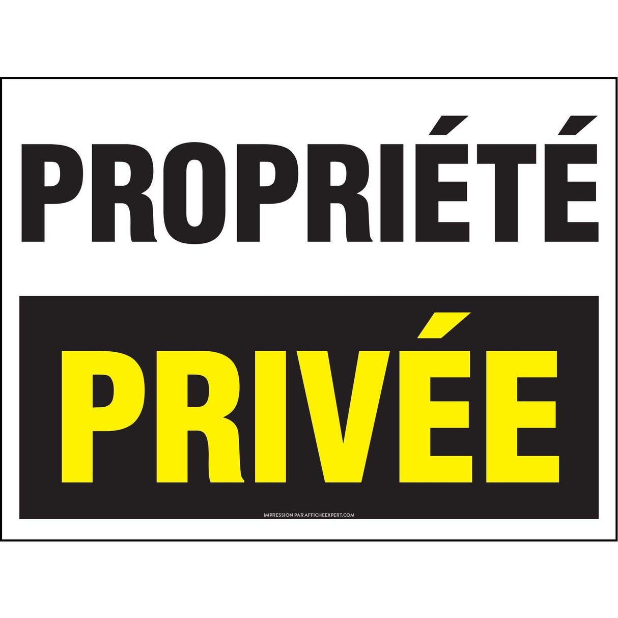 Sign - "Propriété privée"