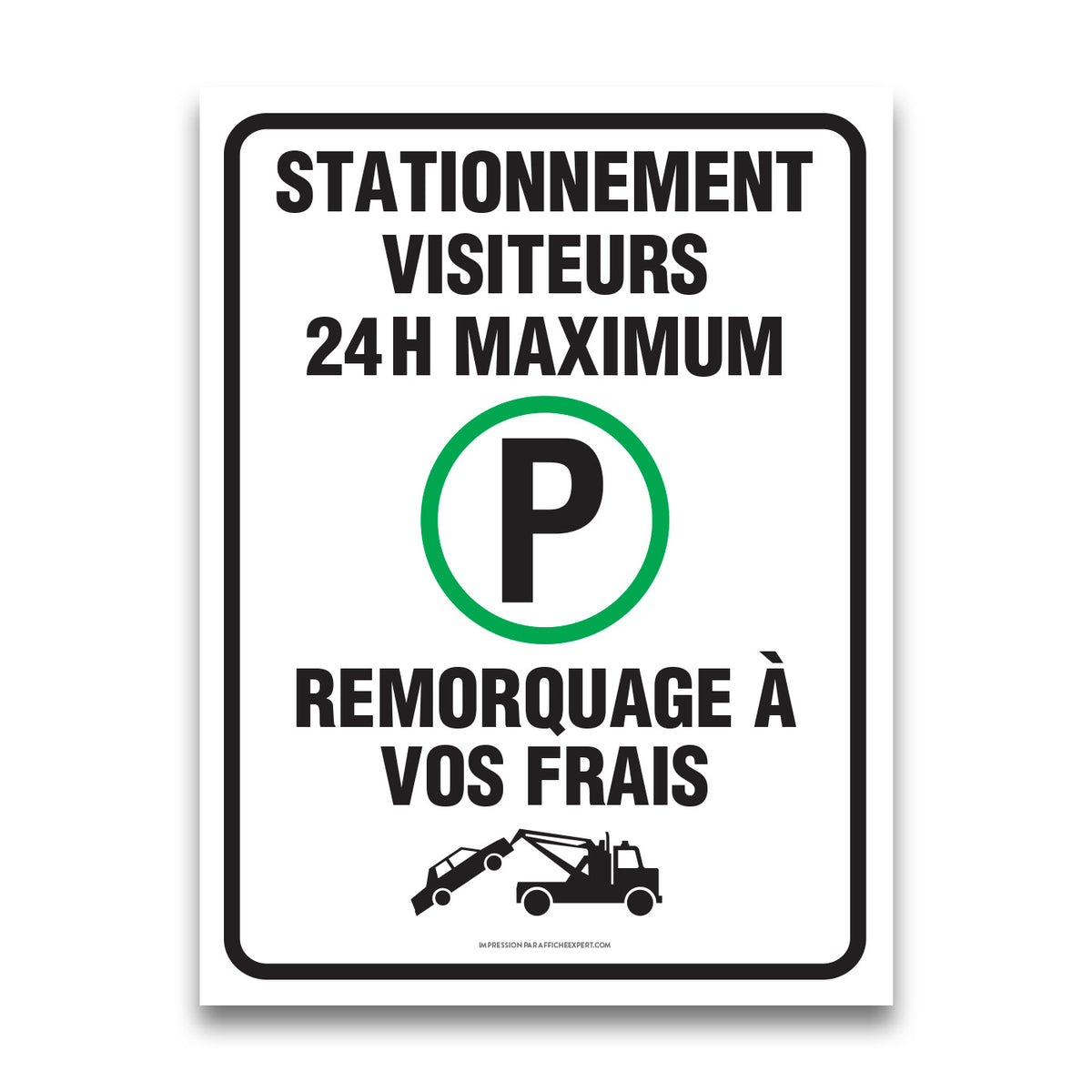 Stationnement réservé - Visiteurs - 24h maximum