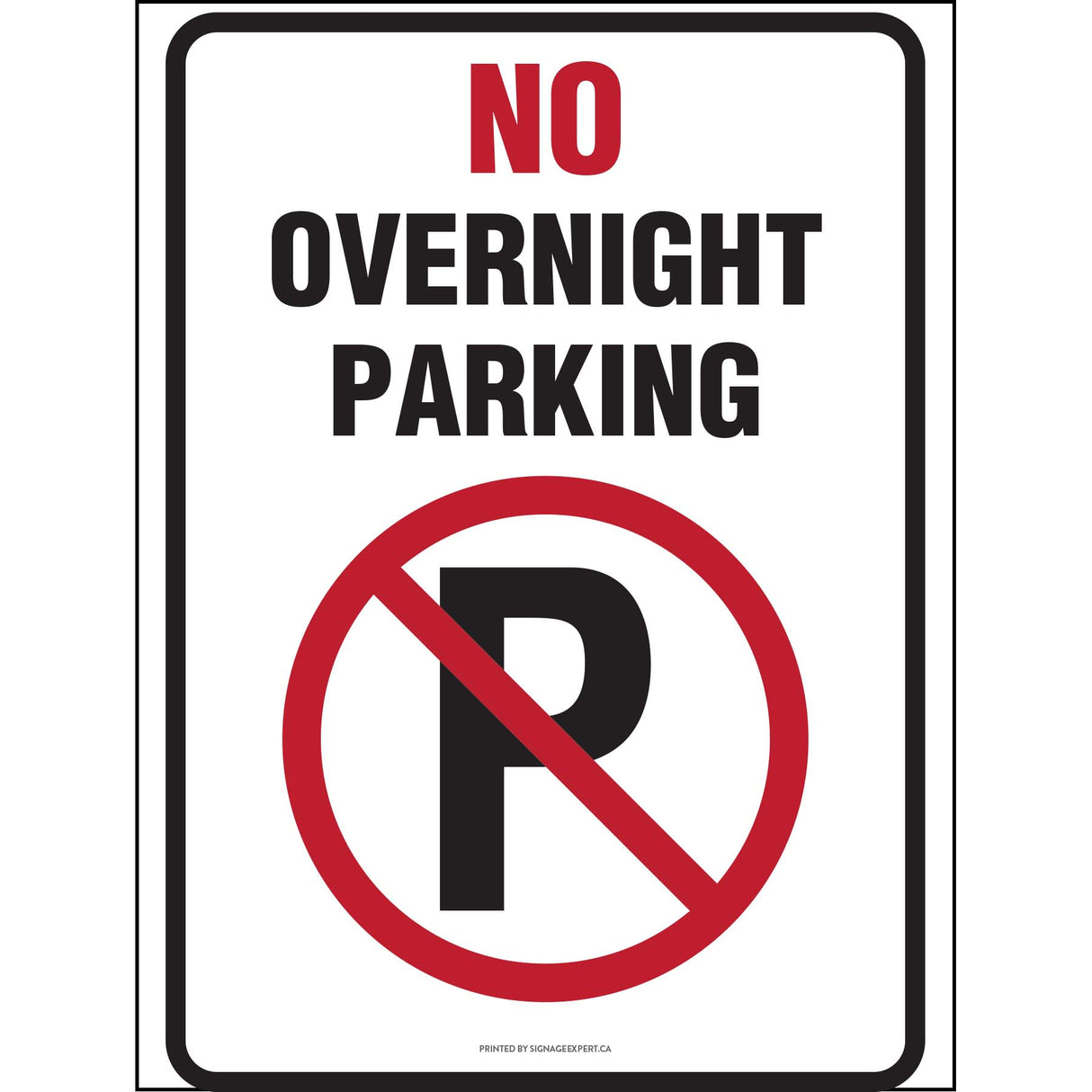 No Overnight Parking