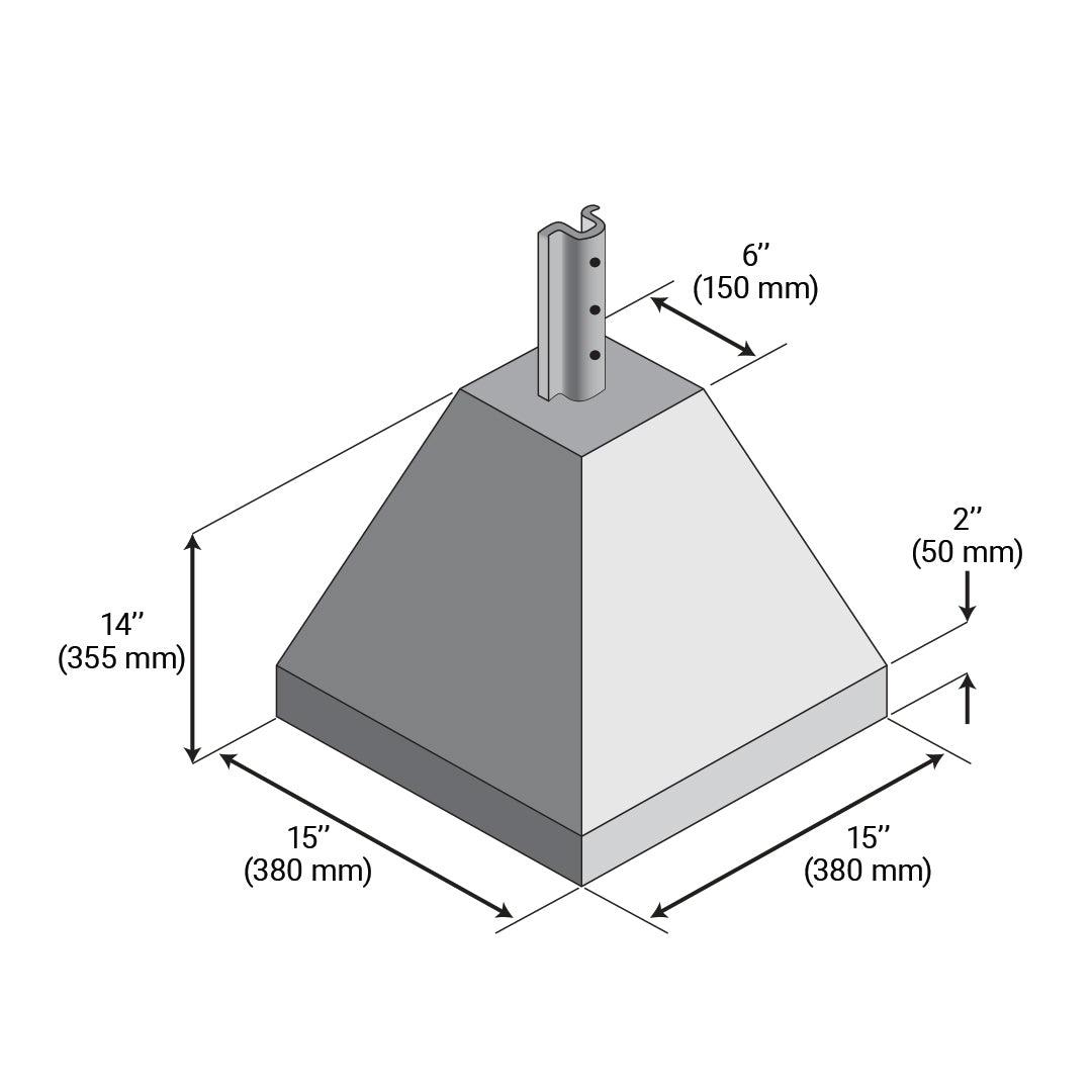 Concrete block base