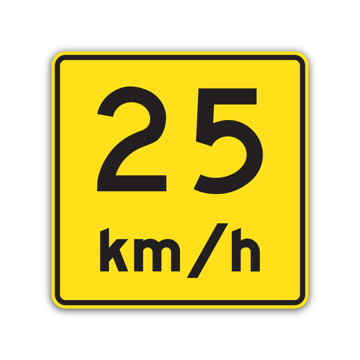 Vitesse recommandée - 25 km/h (D-110-P-2-25)