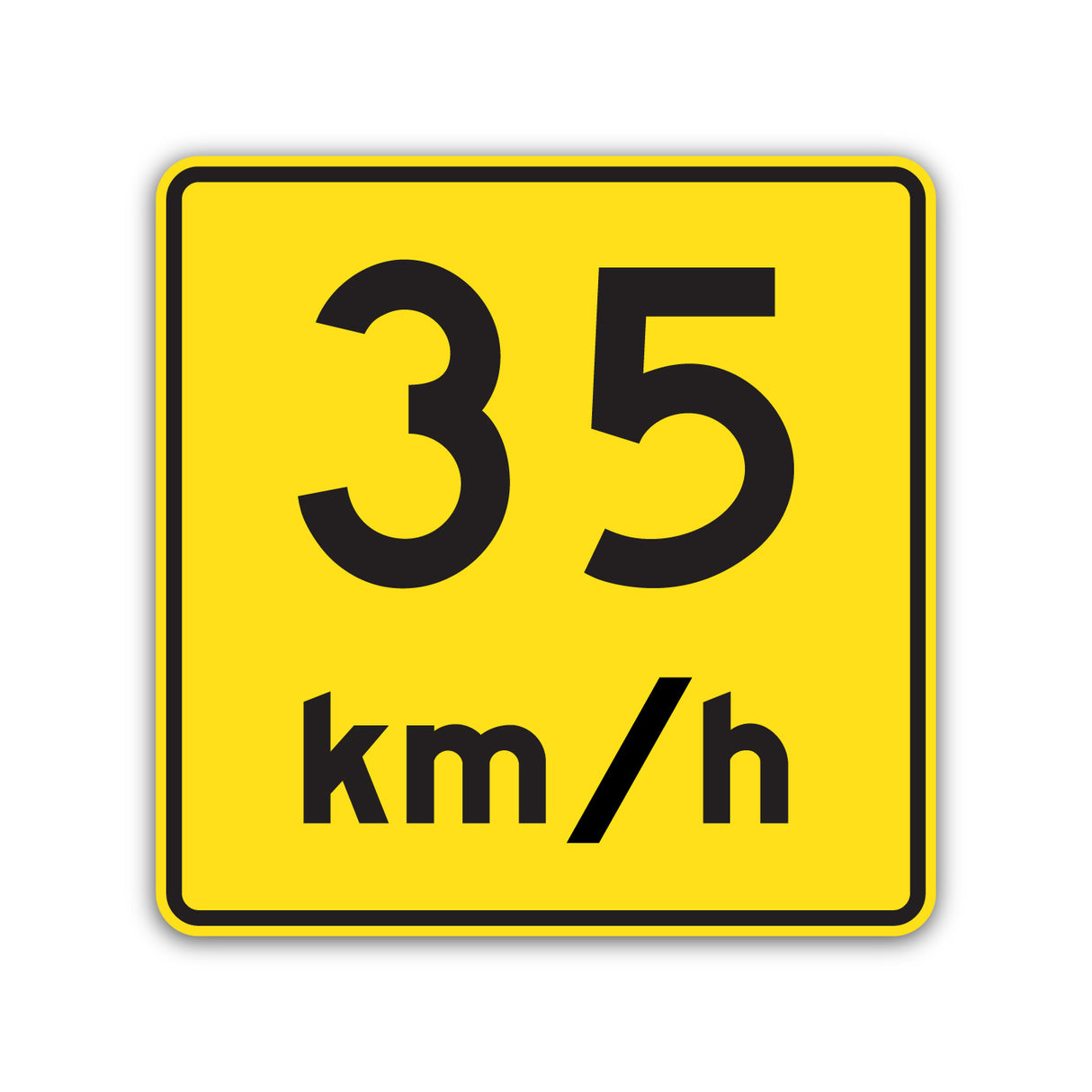 Vitesse recommandée - 35 km/h (D-110-P-2-35)