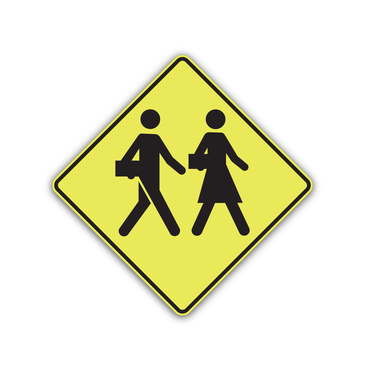 Signal avancé zone scolaire ou passage pour écoliers (D-270-1-G)
