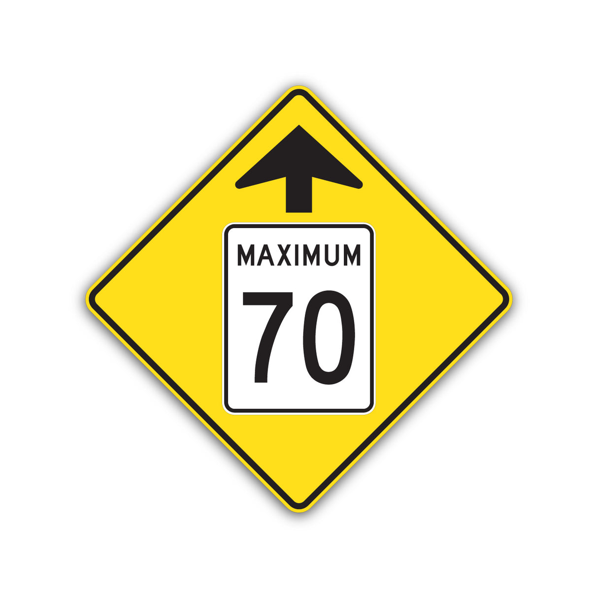 Signal avancé de limite de vitesse - Maximum 70 (D-70-70)