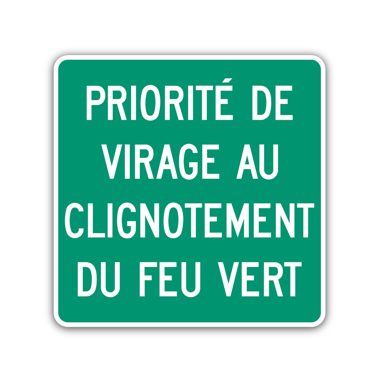 Priorité de virage au clignotement du feu vert (I-390)