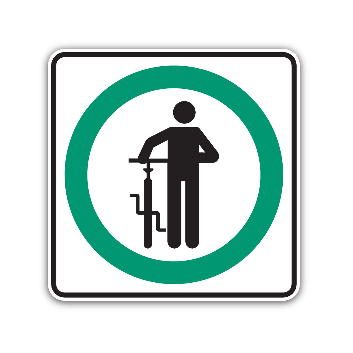 Obligation de descendre de bicyclette (P-125)