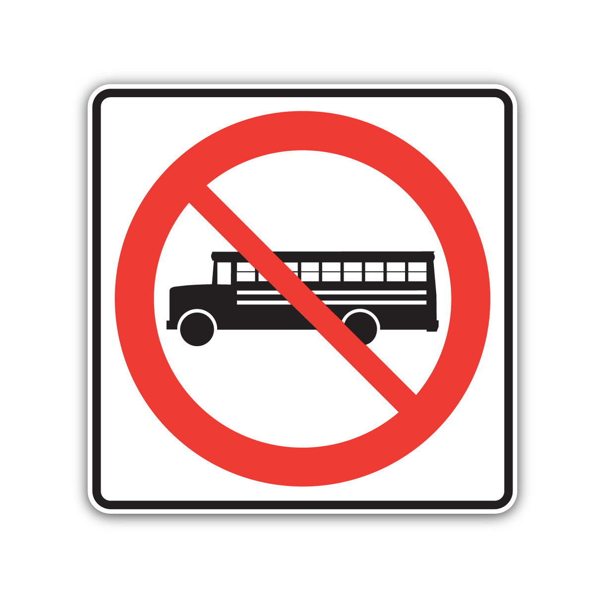 Accès interdit aux autobus scolaires (P-130-35)