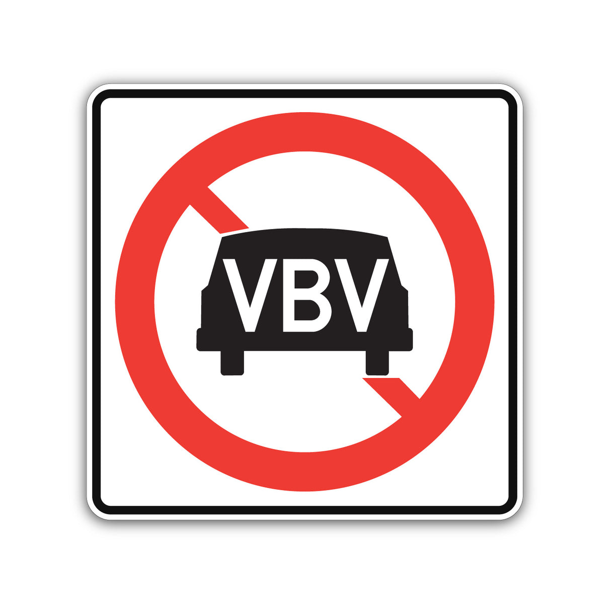 Accès interdit aux véhicules à basse vitesse (P-130-57)