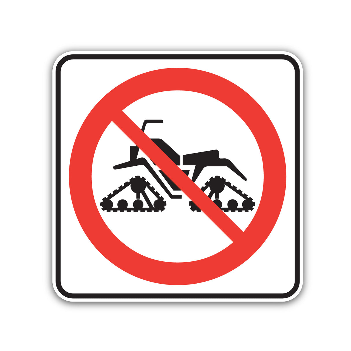 Accès interdit aux motoquads sur chenilles (P-130-61)