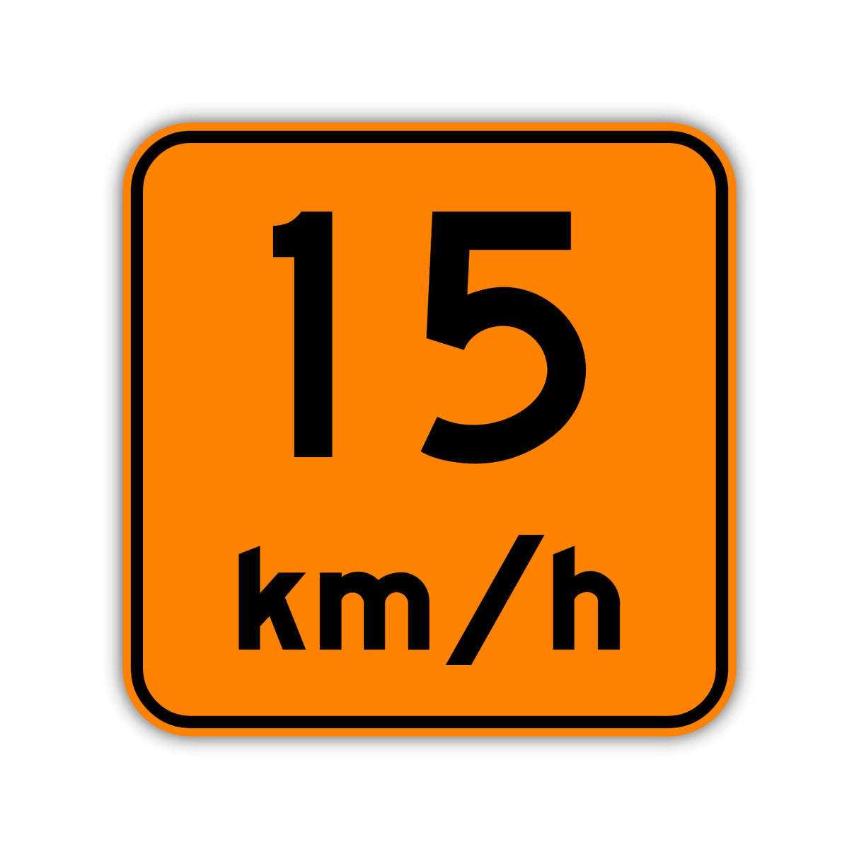 Vitesse recommandée 15 km/h