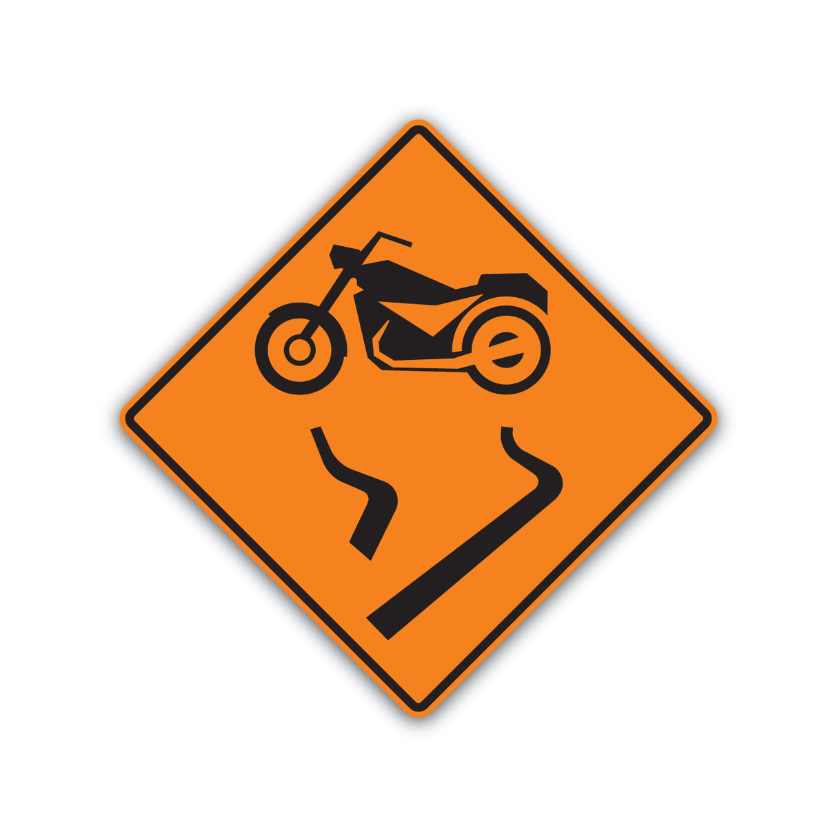Chaussée glissante (motocyclette) (T-D-310-2)