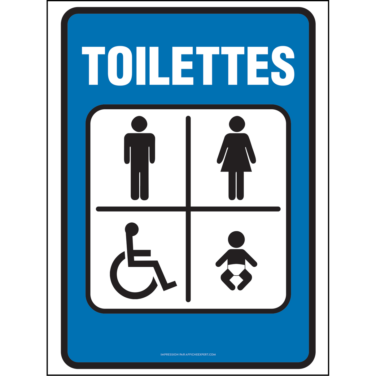 Affiche - Toilettes