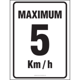 Affiche - Maximum 5 km/h
