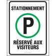Affiche - Stationnement réservé -  Visiteur seulement