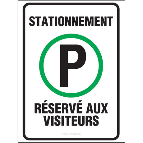Affiche - Stationnement réservé -  Visiteur seulement