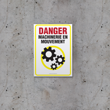 Affiche - Danger - Machinerie en mouvement