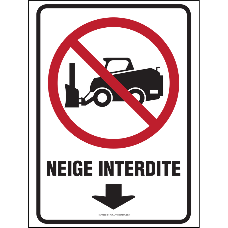 Affiche - Neige Interdite (déneigeur)