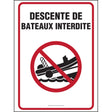 Affiche - Descente de bateaux interdite