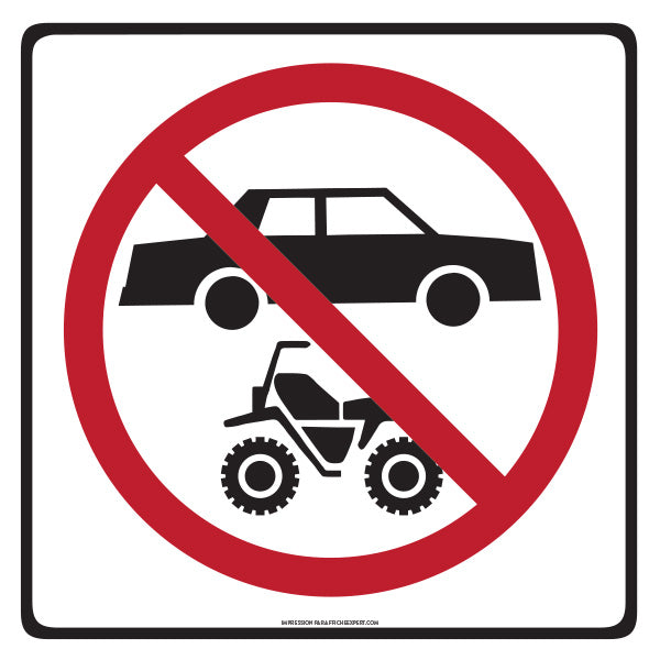Accès interdit aux véhicules et VTT (Carré)