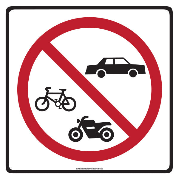 Accès interdit aux véhicules (VTT / Voitures / Motos)