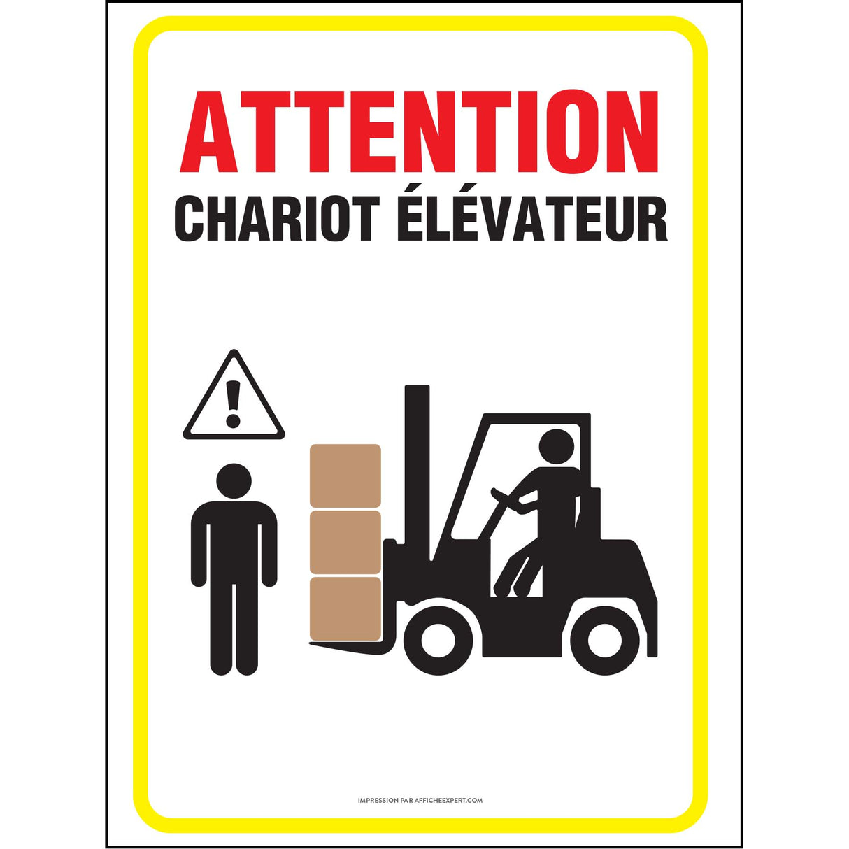 Attention - Chariot élévateur