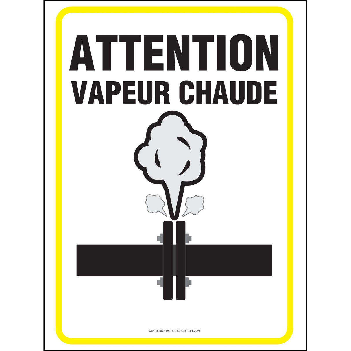 Attention - Vapeur chaude